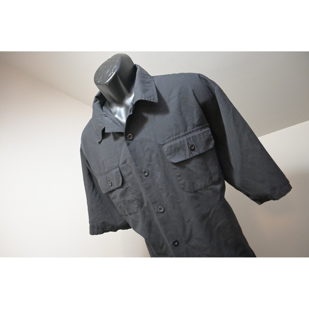 Dragonfly Roadhouse Button Down Shirt Mens XL Black Short Sleeve Workwear Shirt